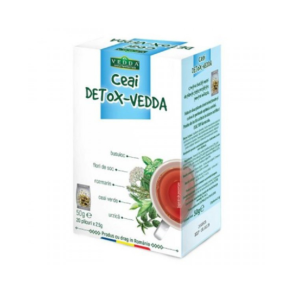 Ceai Detox (20 plicuri) Vedda - 50 g imagine produs 2021 Vedda
